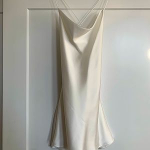 White Satin Zara Mini Dress